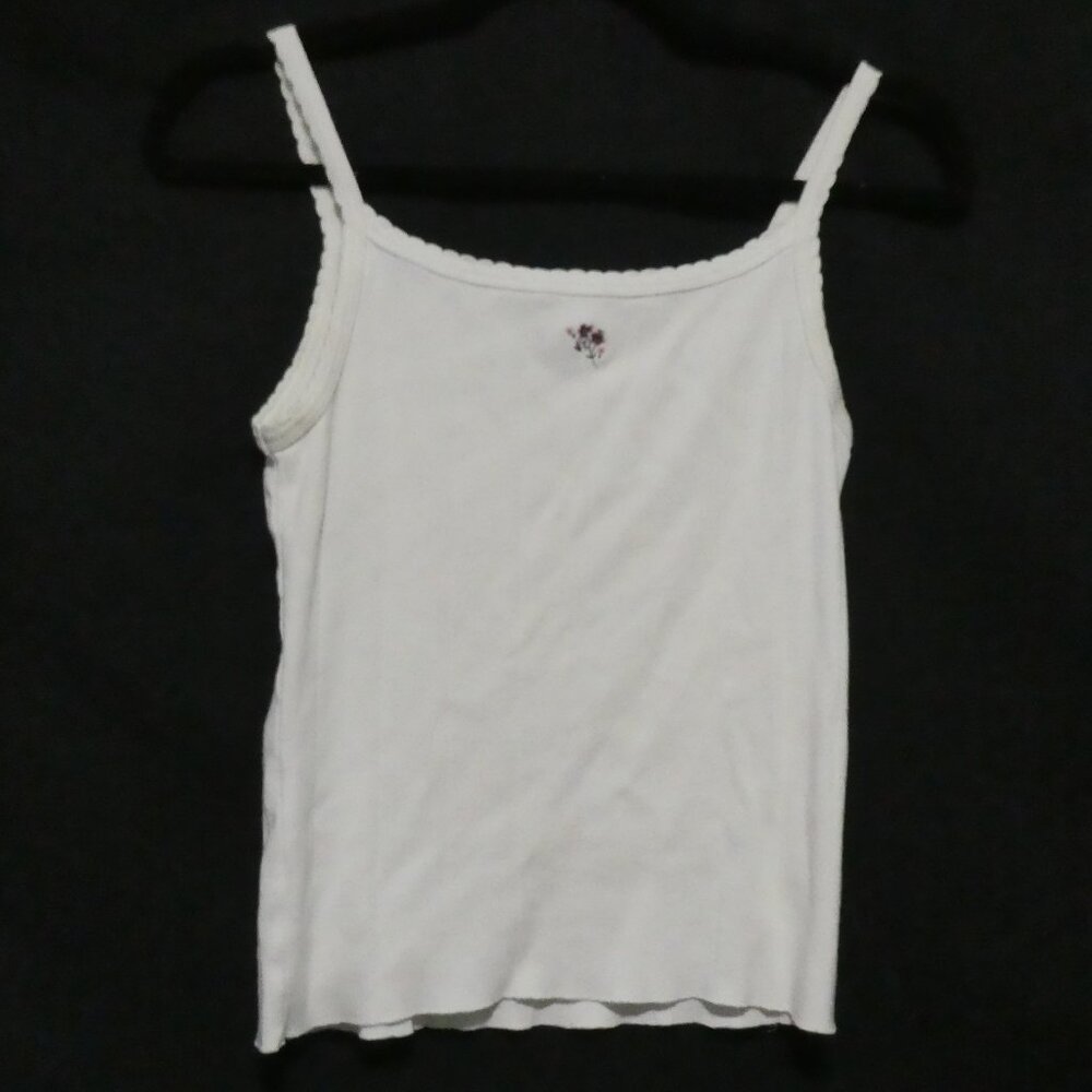 GAP | small | White Camisole | Floral Embroidery | 100% Cotton - Picture 1 of 13